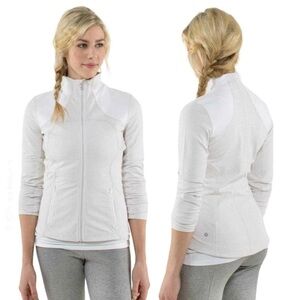 Lululemon Forme Jacket Dune / White fitted size 8